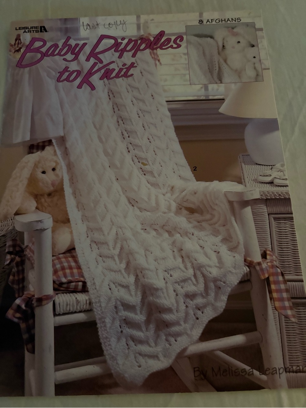 Baby Ripples to Knit Ivory Baby Afghan -